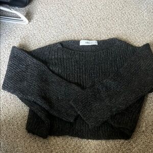 Zara Women's Charcoal Gray Sweater